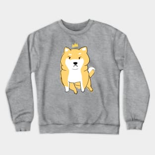 Angry Chibi Shiba With a Crown Crewneck Sweatshirt